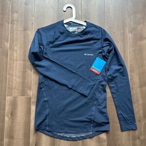 Columbia Omniheat thermal base layer shirt in blue